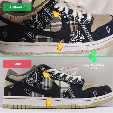 nike sb dunk travis scott real vs fake|travis scott dunks patch.